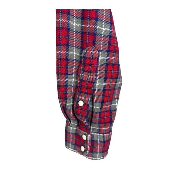 Vintage Polo Jeans Co Ralph Lauren Flannel Shirt Men's Red Heavy Cotton Large - Picture 4 of 13